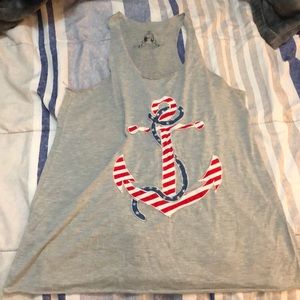 Women’s Large Red White & Blue anchor tank